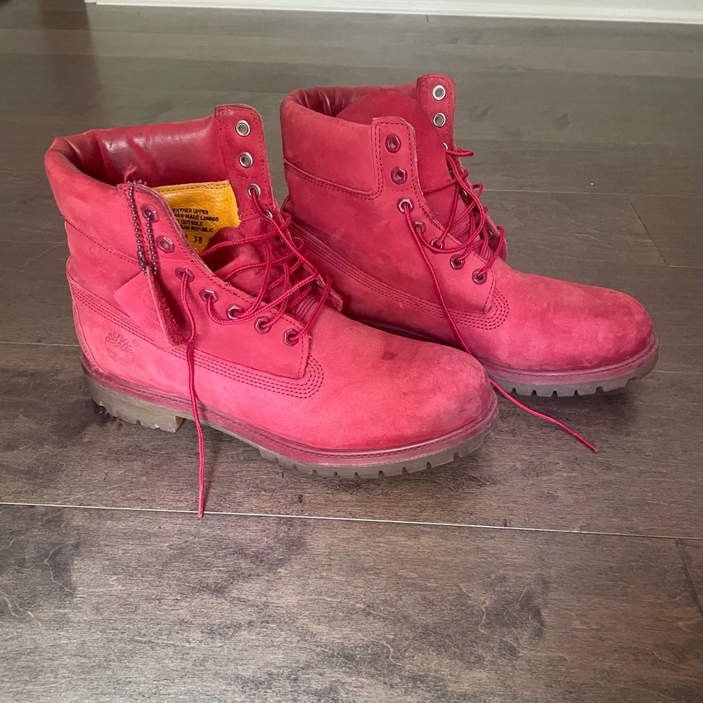 Red Timberland Boot